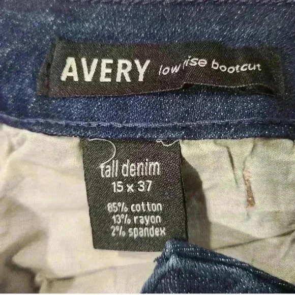 Women's Alloy Apparel Avery Low Rise Boot Cut Tall Five Pocket Style Blue Jeans - Picture 8 of 11